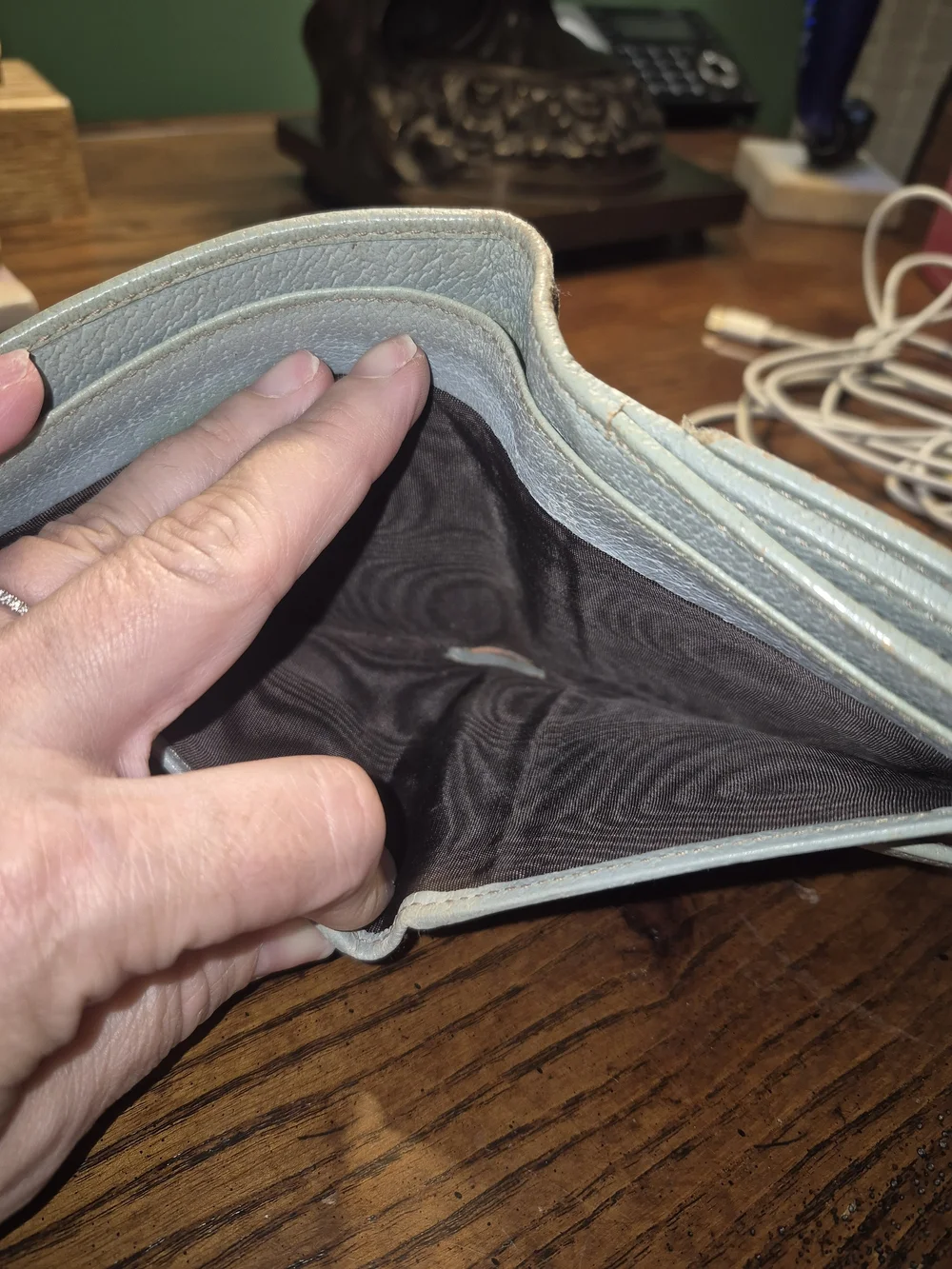 Gucci GG Brown Blue Canvas Bi Fold "Project" Wallet - Picture 5 of 13
